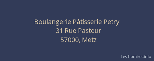Boulangerie Pâtisserie Petry