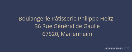 Boulangerie Pâtisserie Philippe Heitz