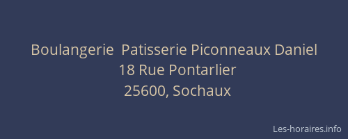 Boulangerie  Patisserie Piconneaux Daniel