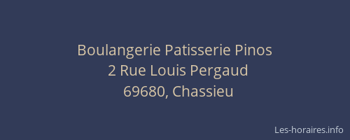 Boulangerie Patisserie Pinos