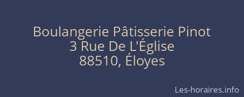 Boulangerie Pâtisserie Pinot