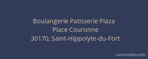 Boulangerie Patisserie Plaza