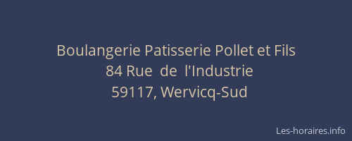 Boulangerie Patisserie Pollet et Fils