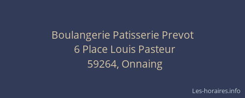 Boulangerie Patisserie Prevot