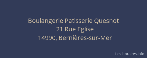 Boulangerie Patisserie Quesnot