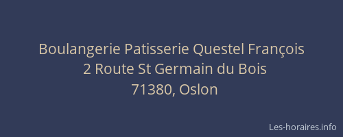 Boulangerie Patisserie Questel Fran&ccedil;ois