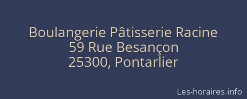 Boulangerie Pâtisserie Racine