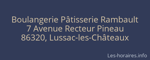 Boulangerie Pâtisserie Rambault