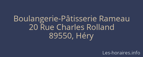 Boulangerie-Pâtisserie Rameau