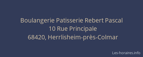 Boulangerie Patisserie Rebert Pascal