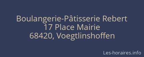 Boulangerie-Pâtisserie Rebert
