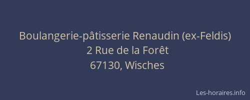 Boulangerie-pâtisserie Renaudin (ex-Feldis)