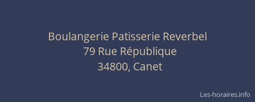 Boulangerie Patisserie Reverbel