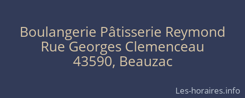 Boulangerie Pâtisserie Reymond
