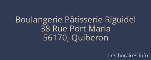 Boulangerie Pâtisserie Riguidel