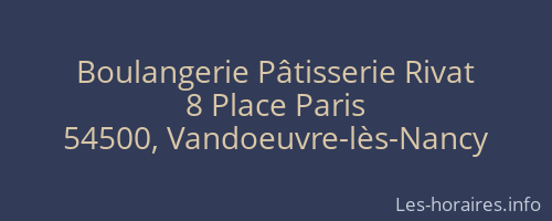 Boulangerie Pâtisserie Rivat