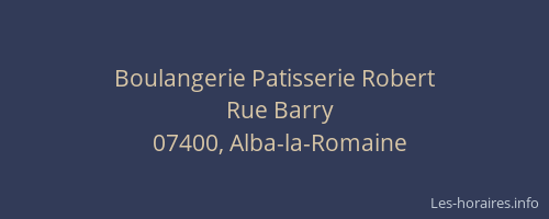 Boulangerie Patisserie Robert
