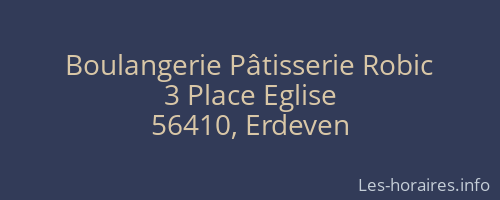 Boulangerie Pâtisserie Robic