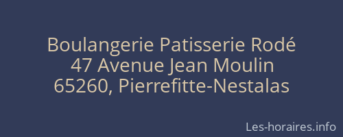 Boulangerie Patisserie Rodé