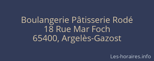 Boulangerie Pâtisserie Rodé