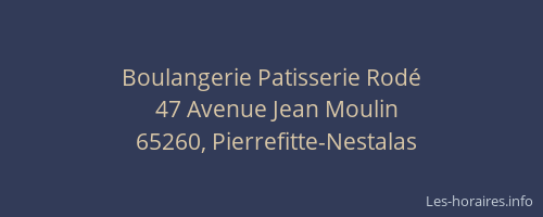 Boulangerie Patisserie Rod&eacute;
