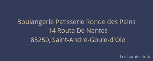 Boulangerie Patisserie Ronde des Pains