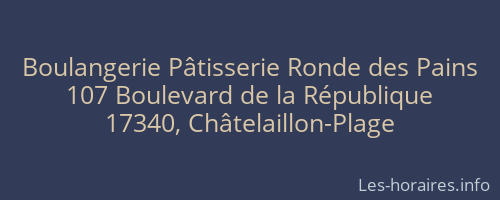 Boulangerie Pâtisserie Ronde des Pains