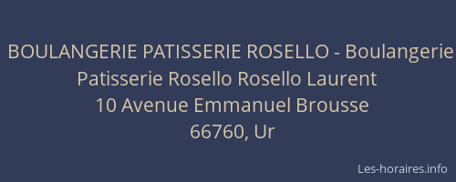 BOULANGERIE PATISSERIE ROSELLO - Boulangerie Patisserie Rosello Rosello Laurent