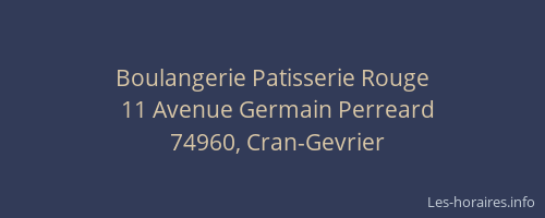 Boulangerie Patisserie Rouge