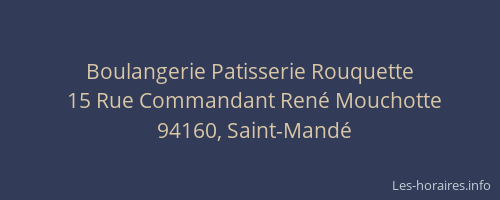 Boulangerie Patisserie Rouquette