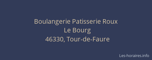 Boulangerie Patisserie Roux