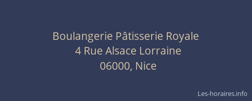 Boulangerie Pâtisserie Royale