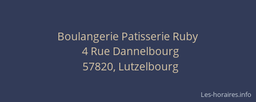 Boulangerie Patisserie Ruby
