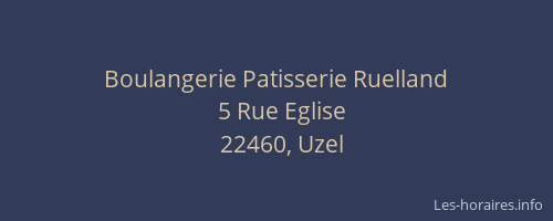 Boulangerie Patisserie Ruelland