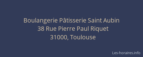 Boulangerie Pâtisserie Saint Aubin