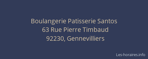 Boulangerie Patisserie Santos