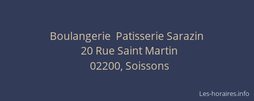 Boulangerie  Patisserie Sarazin