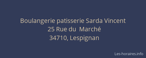 Boulangerie patisserie Sarda Vincent