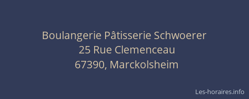 Boulangerie Pâtisserie Schwoerer