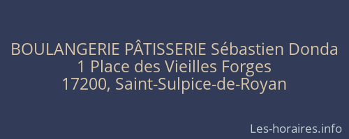 BOULANGERIE PÂTISSERIE Sébastien Donda