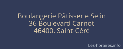 Boulangerie Pâtisserie Selin