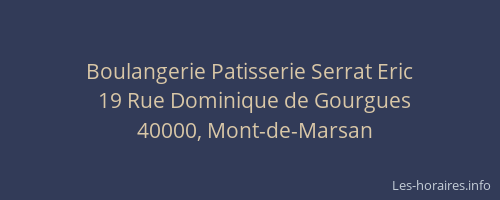Boulangerie Patisserie Serrat Eric