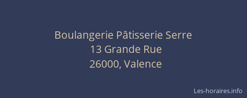 Boulangerie Pâtisserie Serre