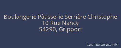 Boulangerie Pâtisserie Serrière Christophe
