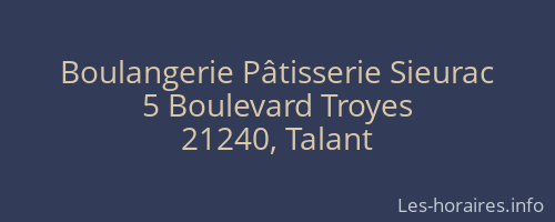Boulangerie Pâtisserie Sieurac