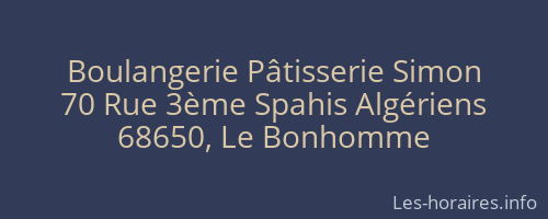 Boulangerie Pâtisserie Simon