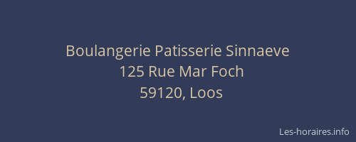 Boulangerie Patisserie Sinnaeve