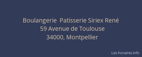 Boulangerie  Patisserie Siriex René