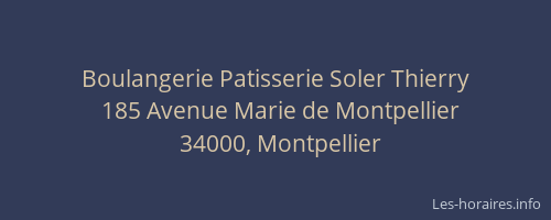 Boulangerie Patisserie Soler Thierry