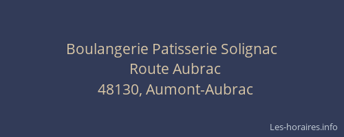 Boulangerie Patisserie Solignac